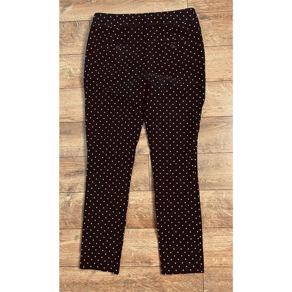 LOFT Women’s size 2 Marisa Skinny Ankle Pants Black/White Polka Dot - Picture 11 of 11
